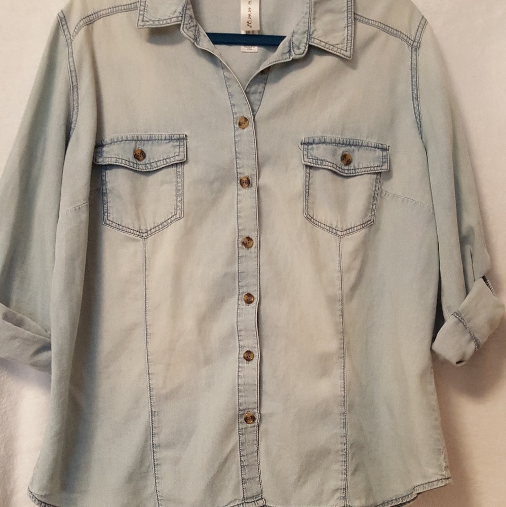 Denim button up